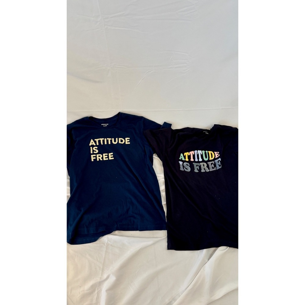 Attitude‎ Is Free Graphic T-Shirt Bundle Casual Cotton Tee XL L